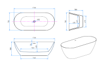 Cada freestanding 170x75
