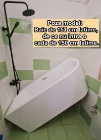 Cada freestanding lipita la perete 170x78 var. stanga