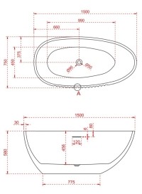 Cada freestanding 150x75